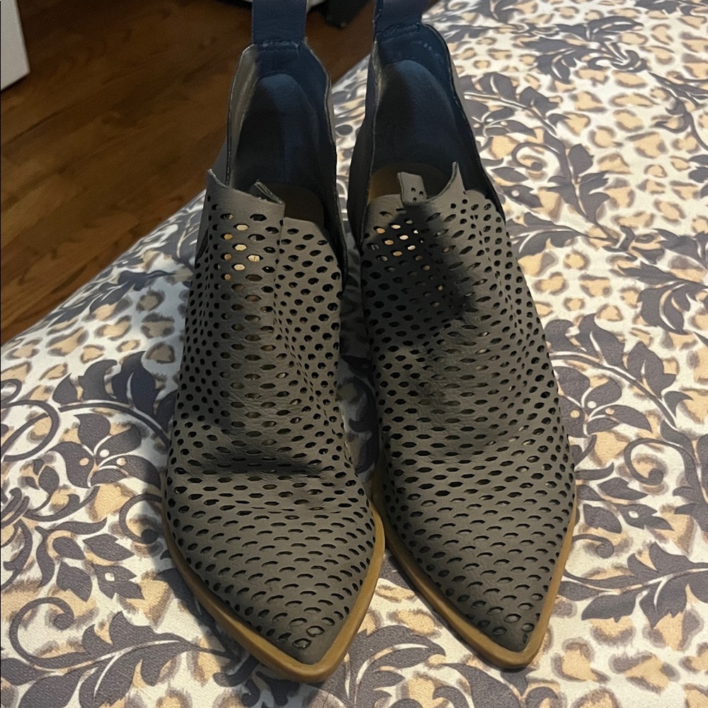 DV by Dolce Vita Charcoal Perforated Ankle Booties